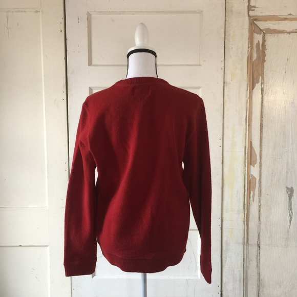 Lucky Brand Red Long Sleeve Lambswool Sweater - Picture 4 of 5